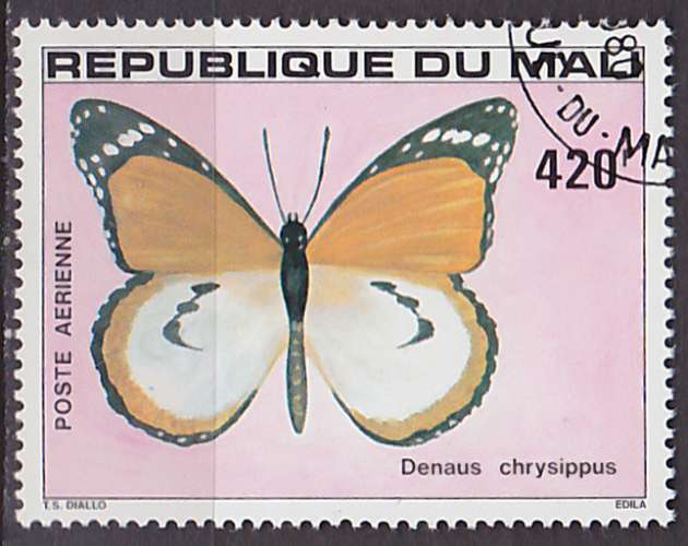 Timbre PA oblitéré n° 400(Yvert) Mali 1980 - Papillon