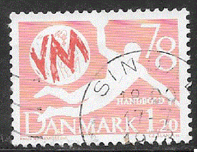 Danemark - YT  656  obl - Handball (1978)