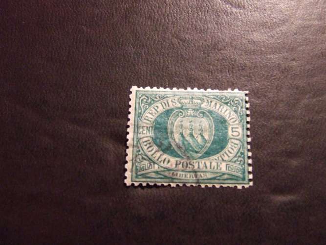 SAN MARINO 1894 STEMMA 5 c USATO