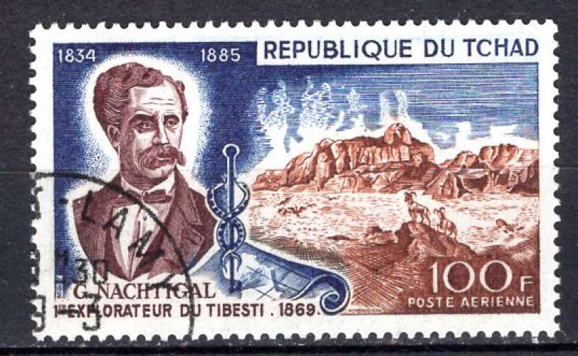 TCHAD 1969 G. NACHTIGAL  EXPLORATEUR OBLITERE