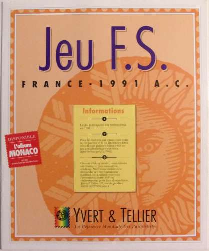 Yvert et Tellier - JEU FRANCE FS 1991 AC (Sans Pochettes)