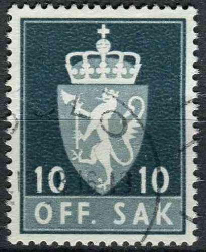 NORVEGE 1955 OBLITERE SERVICE N° 68 B