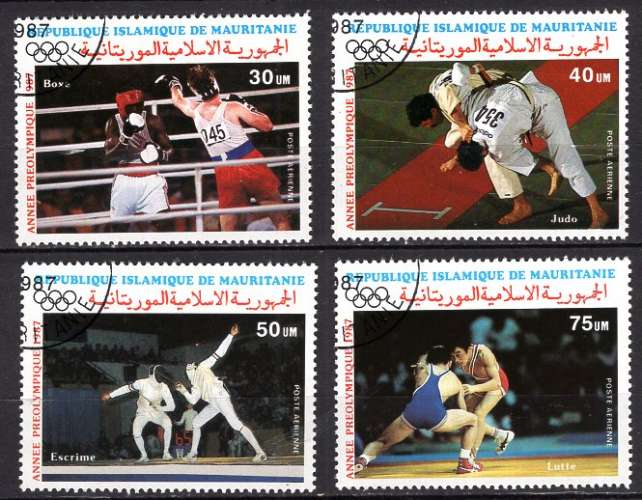 MAURITANIE 1987 SERIE JEUX  OLYMPIQUES  DE  SEOUL OBLITERE