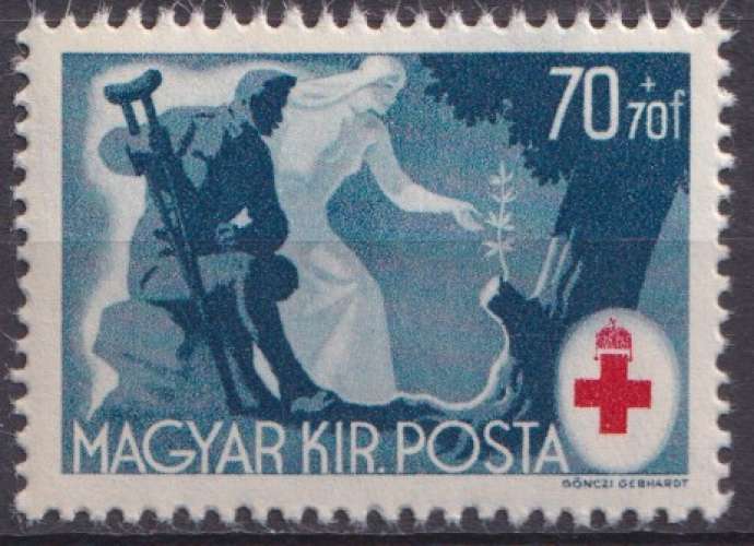 Hongrie 1944 Y&T 652 neuf ** - Croix Rouge 