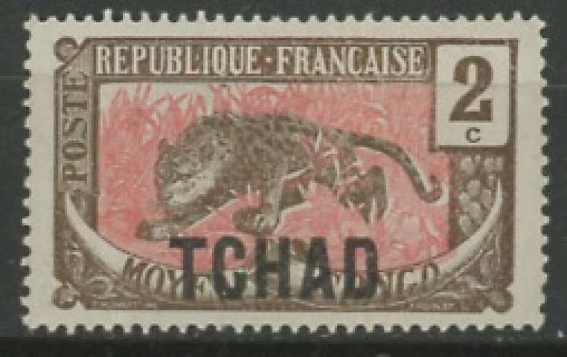 TCHAD neuf * N° 2 trace de charnière