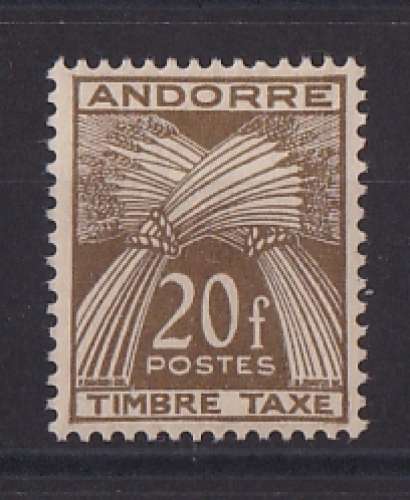 ANDORRE  Y/T  Taxe n° 39    neuf **   1946