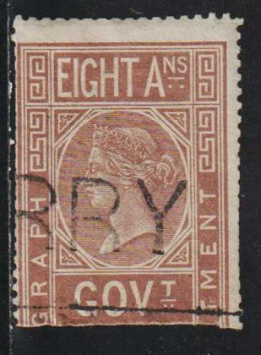 INDE ANGLAISE Télégraphe - Y&T N° 7