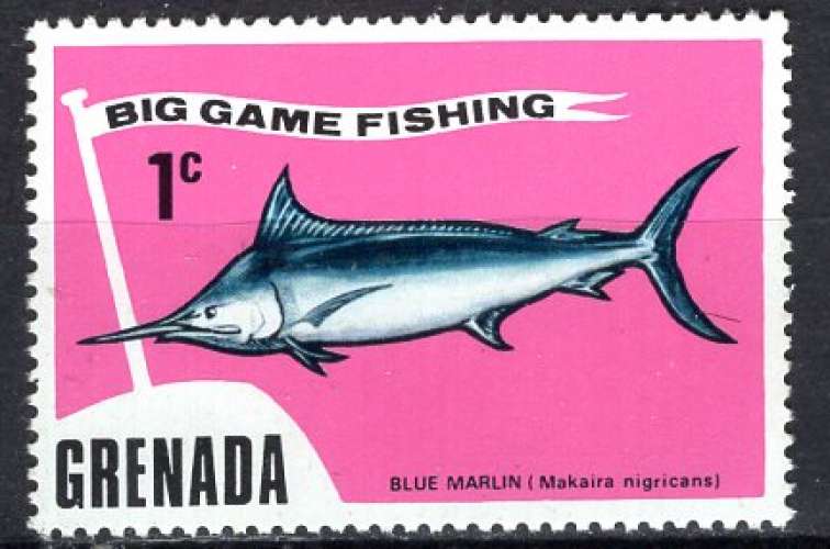 GRENADE 1975 POISSON LE MARLIN BLEU  NEUF** 