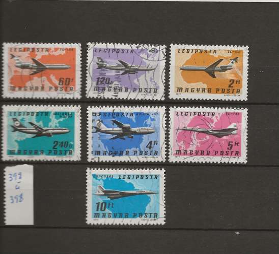 HONGRIE - POSTE AERIENNE - YT 392 A 398