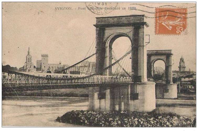 84 - Avignon - le pont suspendu construit en 1809