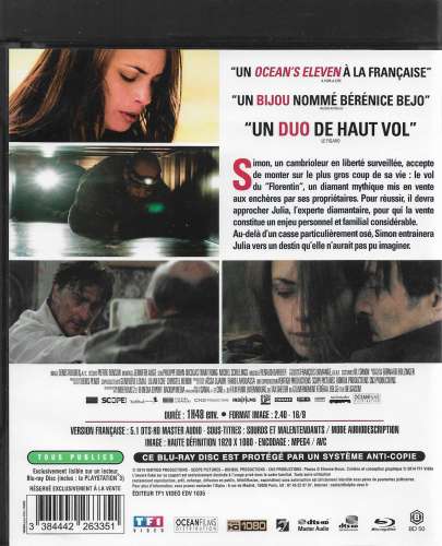 blu-ray - LE DERNIER DIAMANT - Yvan Attal - Bérénice Bejo - 2014