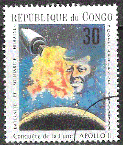 Congo  - YT  aérien 89A  obl - Conquête spatiale (Kennedy) (1970)