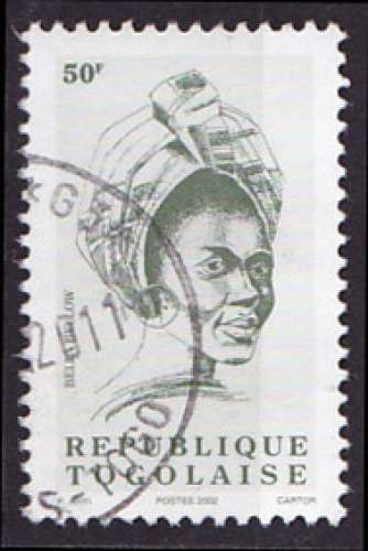 Timbre oblitéré n° 1688CP(Yvert) Togo 1999 - Chanteuse Bella Bellow
