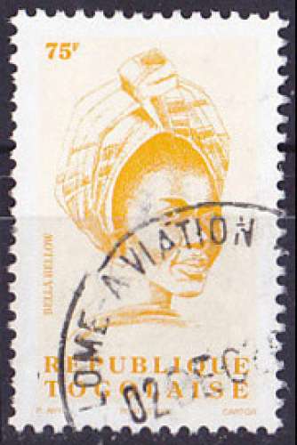 Timbre oblitéré n° 1688CQ(Yvert) Togo 1999 - Chanteuse Bella Bellow