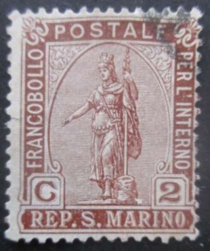 SAINT MARIN N°32 oblitéré cote 2€