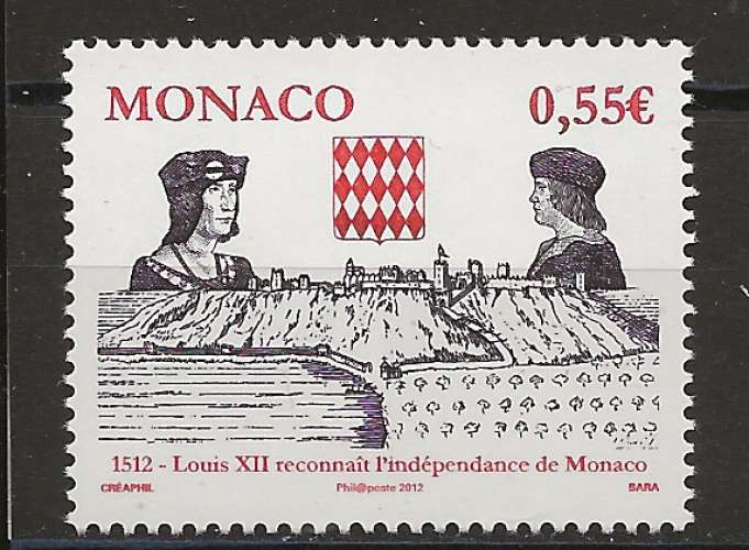   MONACO  ANNEE 2012 Y.T N°2819 NEUF** 