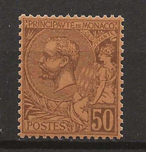   MONACO  ANNEE 1891 Y.T N°18 NEUF** 2 scans