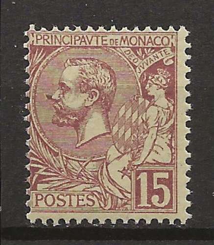   MONACO  ANNEE 1901 Y.T N°24 NEUF** 2 scans 