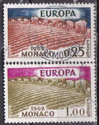 MONACO N° 571 et 573 de 1962 oblitérés 