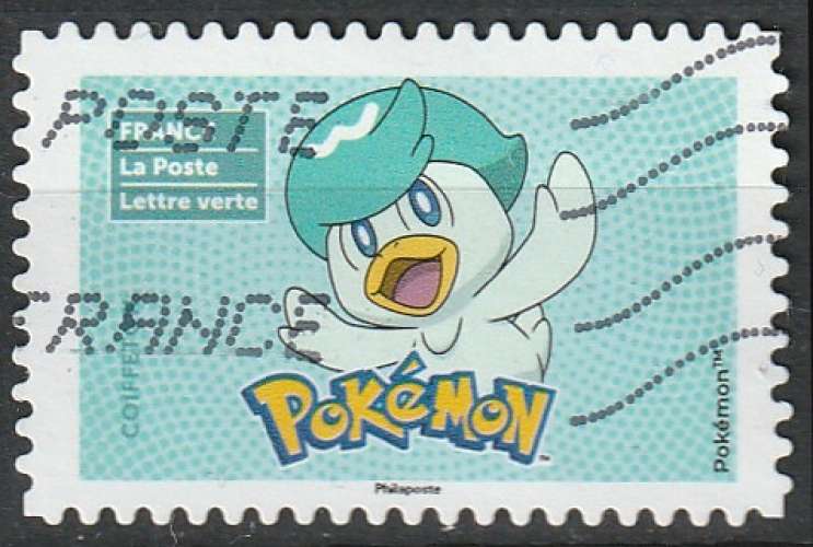 Timbre AA oblitéré n° 2439(Yvert) France 2024 - Pokémon, Coiffeton