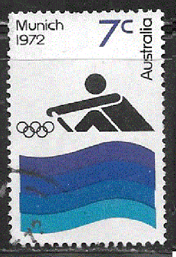 Australie  - YT  472  obl - J.O. de Munich, aviron (1972)