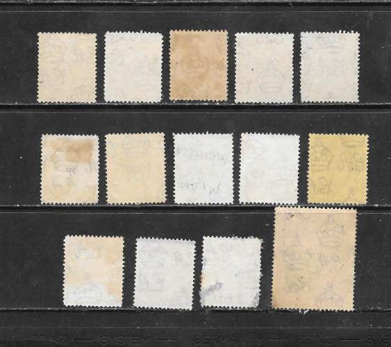 ZANZIBAR  14 Oblitérés   Seyyid Khalisa,   1927 1936 lot 