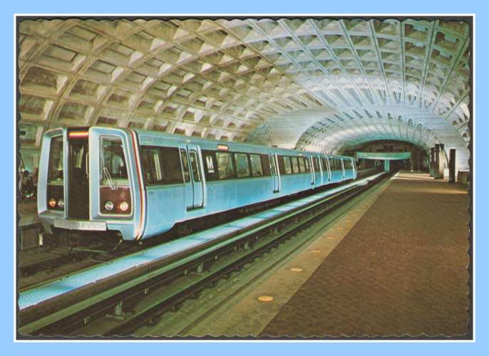 USA CPSM Spacious Métro Stations, Washington D.C. 1976, écrite