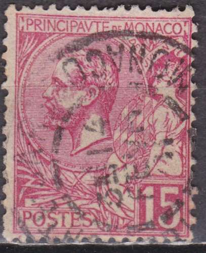 MONACO N° 15 de 1891 oblitéré  