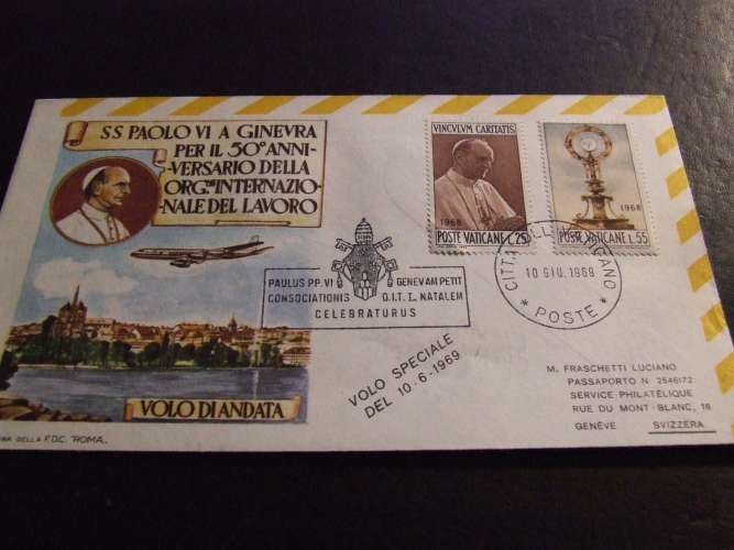 VATICANO 1969 VIAGGIO A GINEVRA