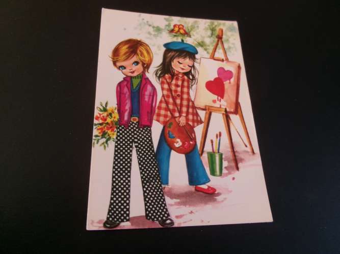 BELLE ILLUSTRATION...JEUNES ENFANTS AMOUREUX ?