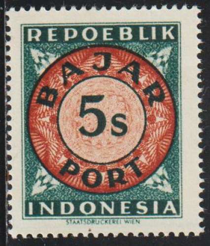 INDONESIE Em de Vienne Taxe - Michel N° 4**