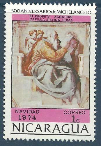 Nicaragua - YT 983 - Zacharias - Chapelle Sixtine - Michel Ange