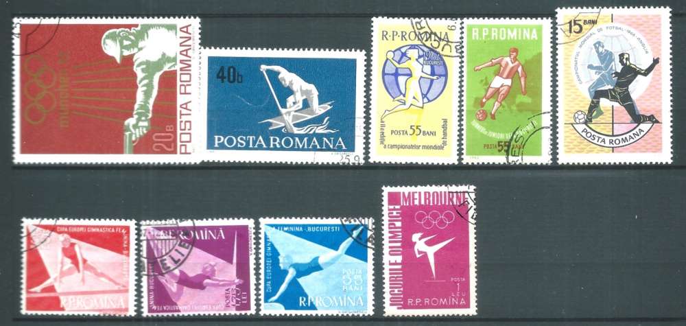 Roumanie - Lot thème sport (o)