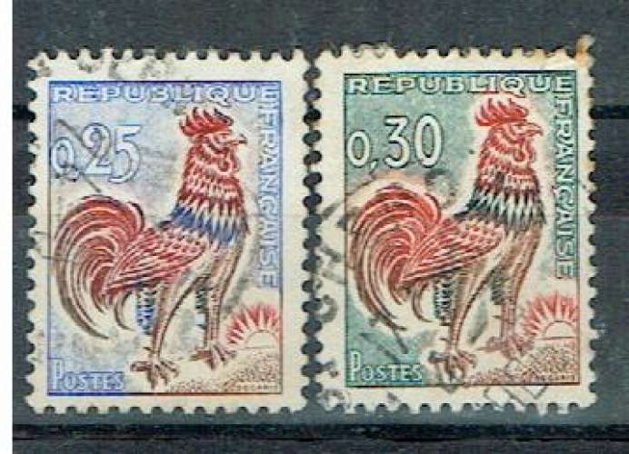 FRANCE 1962/65 - YT 1331 1331A OBLITÉRÉS.