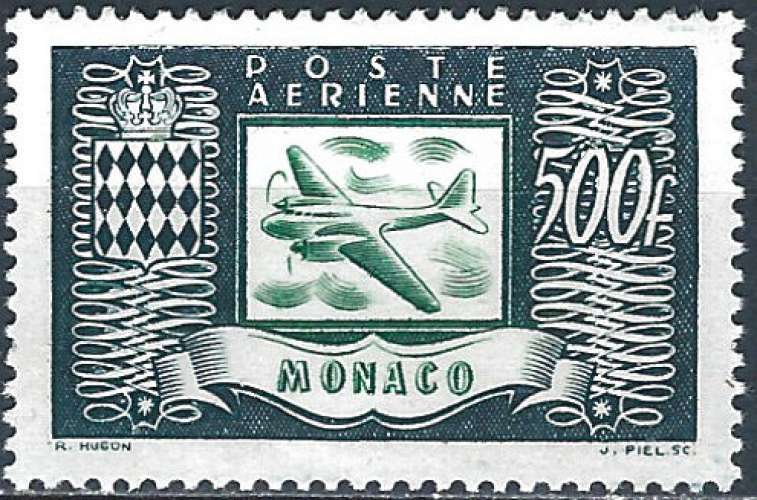 Monaco - 1949 - Y & T n° 43 Poste aérienne - MH (2