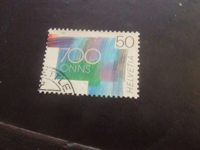 SVIZZERA 1991 ANNIVERSARIO 50 c USATO 