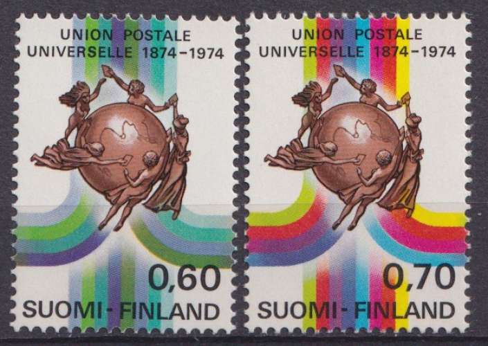 Finlande 1974 Y&T 720, 721 neuf ** - U.P.U. 