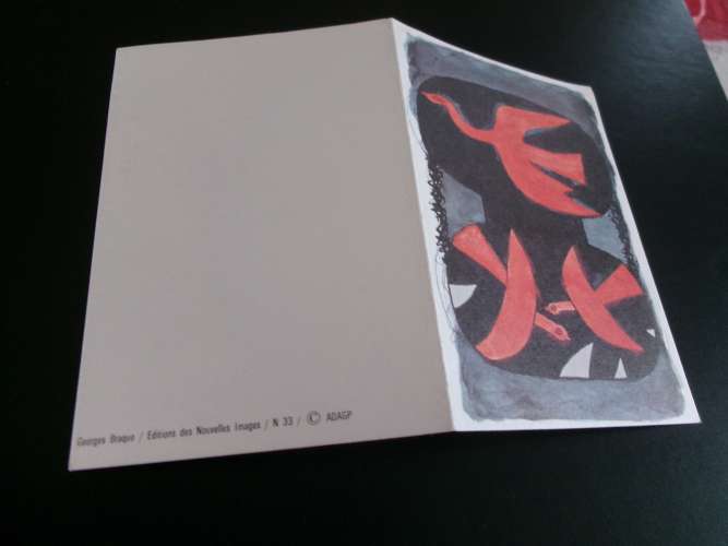 BELLE CARTE DOUBLE ....OEUVRE DE GEORGES BRAQUE