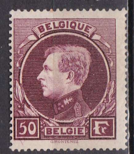 BELGIQUE N° 291A de 1929 neuf** coté 35€