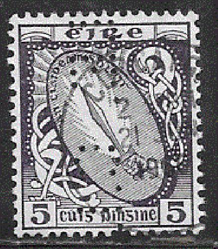 Irlande  - YT  85  obl - Glaive de lumière, perforé (1941)