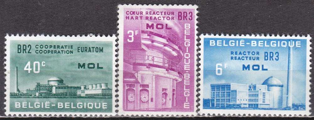 BELGIQUE N° 1195/7 de 1961 neufs* en série complète