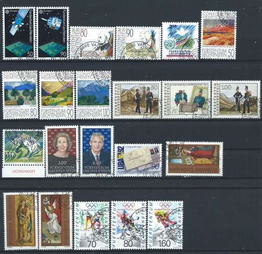 Liechtenstein Lot 22 Tp Obl (FU) Année 1991
