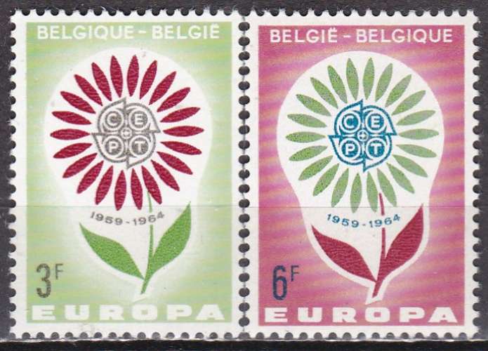 BELGIQUE N° 1298/9 de 1964 neufs en série complète
