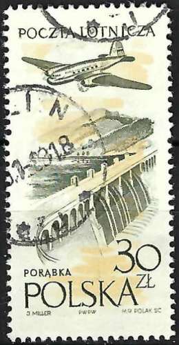 Pologne - 1957-58 - Y & T n° 50 Poste aérienne - O. (2