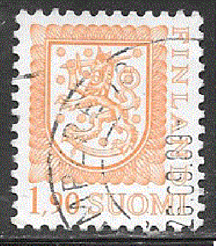 Finlande  - YT  1032  obl - Lion héraldique (1989)
