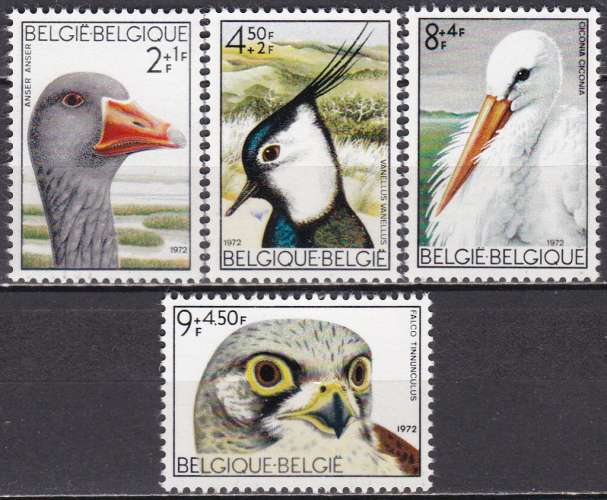 BELGIQUE N° 1644/7 de 1972 neufs** en série complète