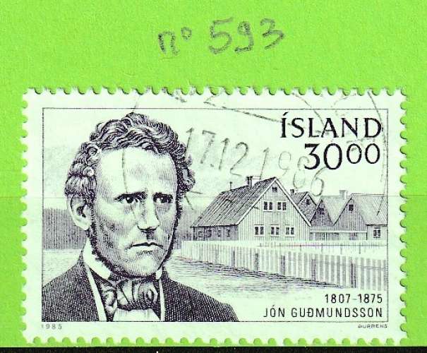 ISLANDE YT N°593 OBLIT