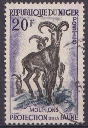Niger 1959-62 Y&T 102 oblitéré - Mouflons 