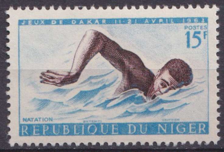 Niger 1963 Y&T 120 neuf ** - Natation 