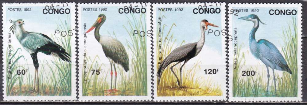 CONGO N° 958/961 de 1992 oblitérés 
